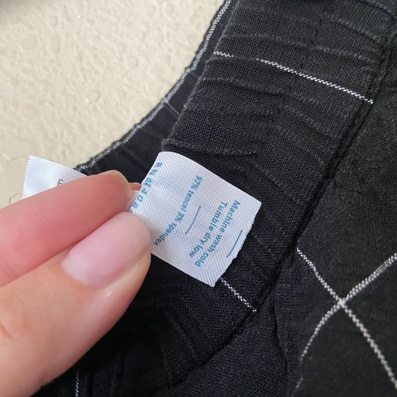 Marine Layer Allison Pant in Black Windowpane Contemporary Minimalist - Picture 10 of 11